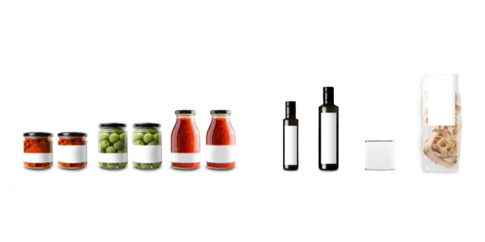 Private label personalizzazione di etichette a marchio del cliente di olio, condimenti, aceto balsamico sughi, conserve, pasta
