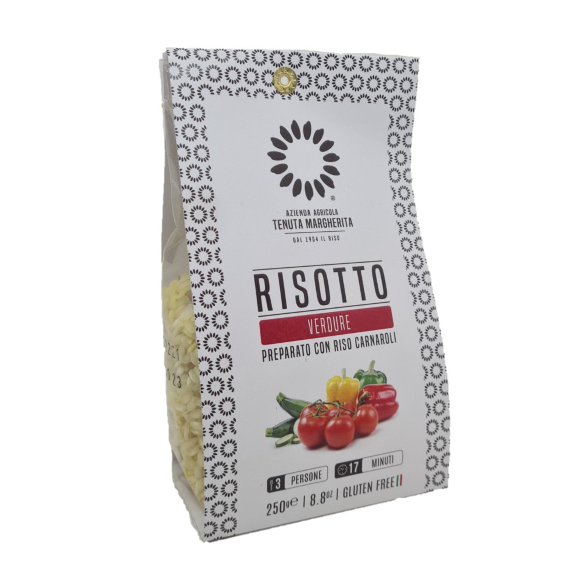 Risotto pronto riso carnaroli con verdure Allemandi - 250 gr 100% italiano