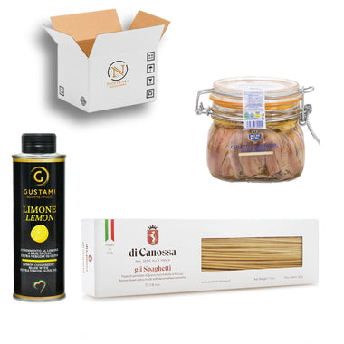 Box Spaghetti alle acciughe Cantabrico e limone