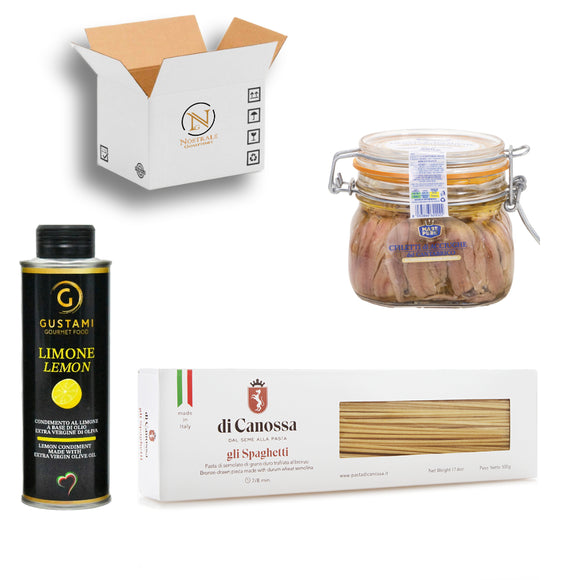 Box Spaghetti alle acciughe Cantabrico e limone