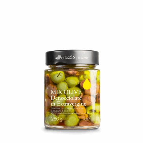Mixed Olives in Extra Virgin Olive Oil 280 g | Il Bottaccio