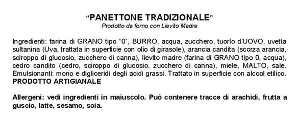 Classic Artisan Panettone 750gr.