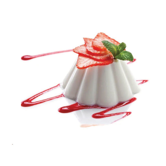 PAnna cotta con fragole fresche e crema gourmet rosè