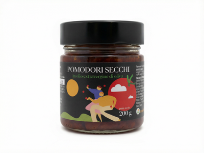 Vaso di pomodori secchi in olio extravergine di oliva 200gr. Minnelea