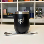 Tazza Termica Nera con Bombilla – Set Yerba Mate 350ml Isolamento Termico