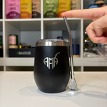 Tazza Termica Nera con Bombilla – Set Yerba Mate 350ml Isolamento Termico