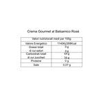 Valori nutrizionali crema gourmet rosè