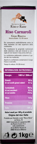 Riso Carnaroli - Gran Riserva 12-18 mesi 1Kg.