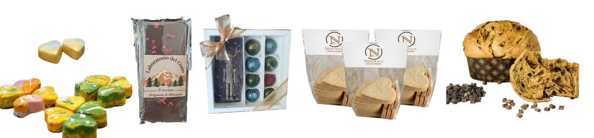 Private label di praline , tavolette cioccolato, biscotti, torte e panettoni