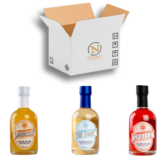 Non-alcoholic balsamic condiment tasting box