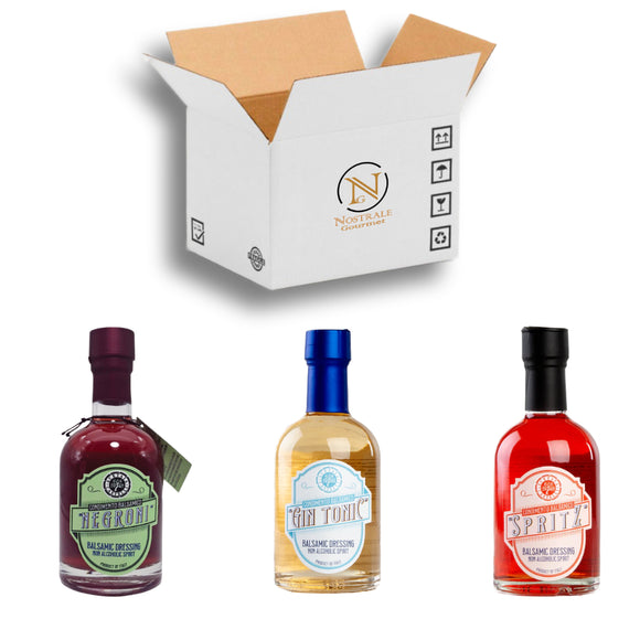 Non-alcoholic balsamic condiment tasting box