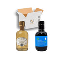 Box gourmet con olio EVO Leccino monocultivar italiano e condimento bianco Acetaia Castelli