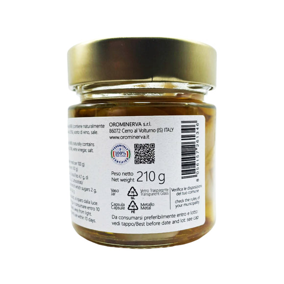 Cipolla bianca d'isernia in olio EVO vaso 210gr. Orominerva
