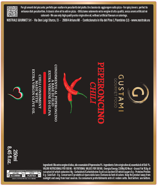 Olio extravergine al peperoncino 250ml