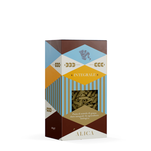Whole Wheat Penne Rigate Alica 500g | Whole Durum Wheat Pasta
