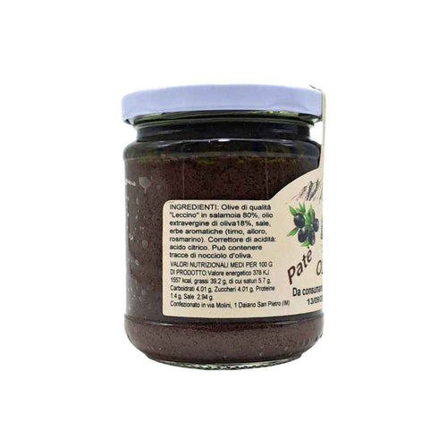 Patè di Olive Nere Leccino Artigianale del Trentino – 180g