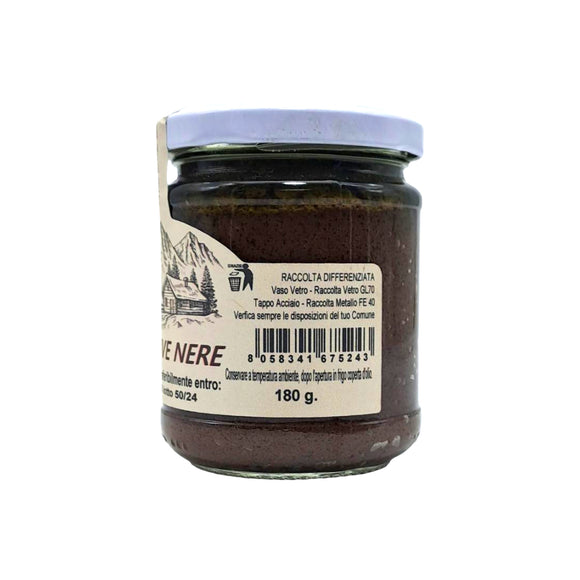 Artisanal Black Olive Pâté 180g | Trentino Specialty | Nostrale