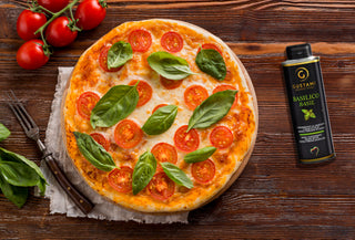 olio al basilico con pizza Gustami Gourmet Food