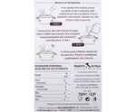 Italian risotto preparation instructions and nutritional values, Nostrale Gourmet product label.