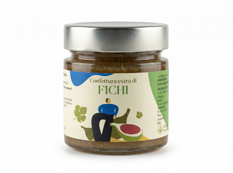 Vaso di confetture extra di fichi bianchi