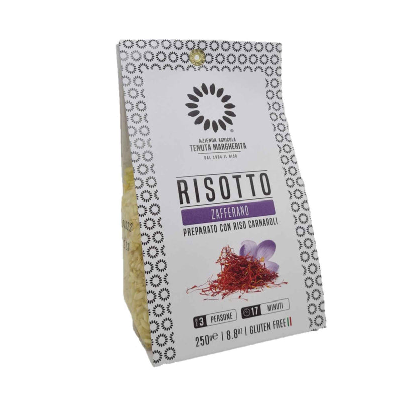 Tenuta Margherita saffron risotto mix artisanal Italian Carnaroli rice, gourmet food pack