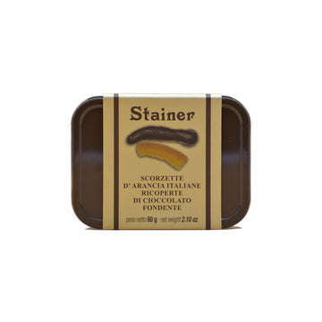 Scorzette di arance candite ricoperte di cioccolato fondente. 2 pezzi - Nostrale Selezione Gourmet