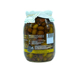 Jar of Taggiasca olives in brine, Italian gourmet product from Nostrale Gourmet
