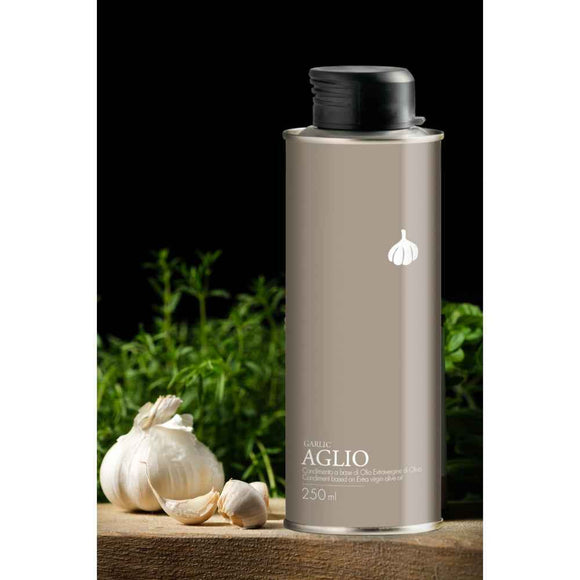 Olio Extra Vergine di Oliva Infuso con Aglio 250ml.